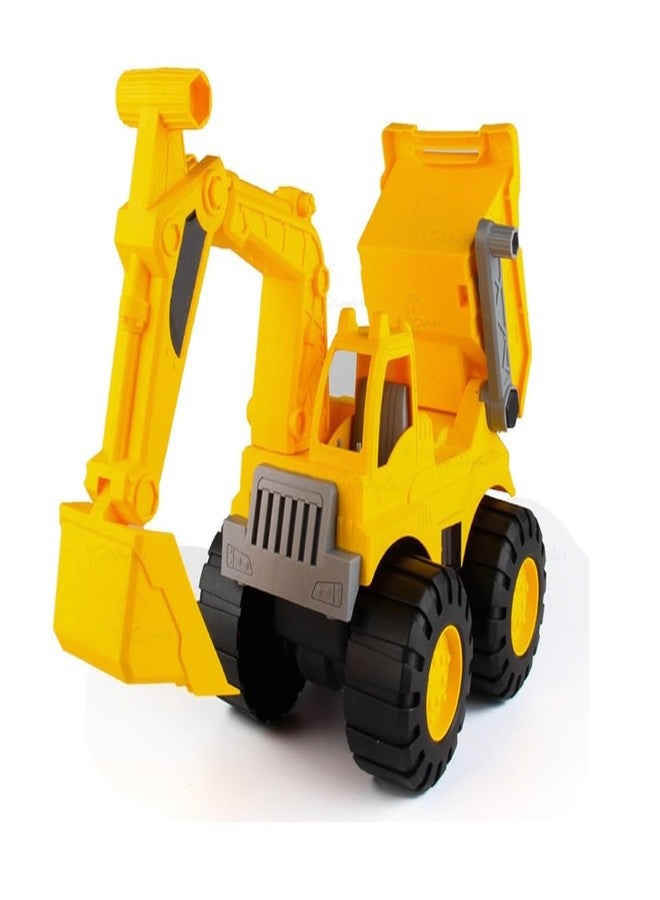 Globular Dig Dump Vehicle Construction Engineering Truck Toy for Kids, Unbreakable Push and Go Truck for Kids Pull Back (23 x 14 CM) Pack of 1 - Image 1